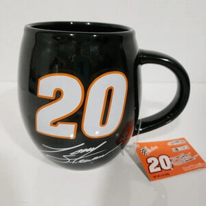 NWT,Nascar  Racing #20 Tony Stuart Black Signature Coffee Mug.